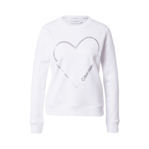 Calvin Klein Bluză de molton 'VALENTINES' alb / negru / argintiu imagine