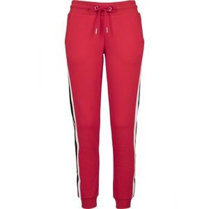 Urban Classics Curvy Pantaloni alb / negru / roși aprins imagine