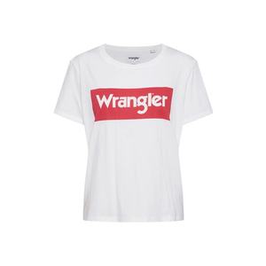 WRANGLER Tricou 'LOGO TEE' alb / roșu imagine
