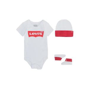 LEVI'S Salopetă/Body 'Classic Batwing Infant 3pc Set' alb imagine