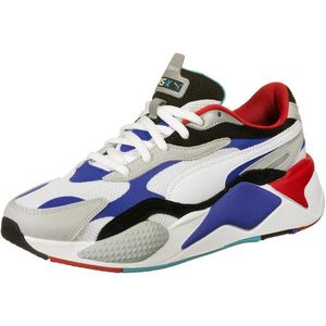 PUMA Sneaker low 'Puzzle' roșu / albastru / gri imagine