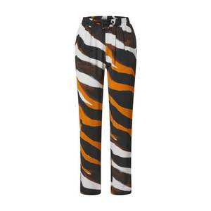 Morgan Pantaloni 'PANTALON' negru / alb / portocaliu închis imagine
