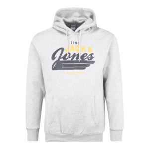 JACK & JONES Bluză de molton gri deschis / navy / galben imagine