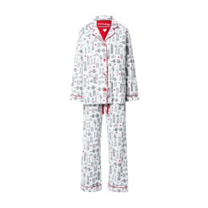 PJ Salvage Pijama offwhite / negru / roșu imagine