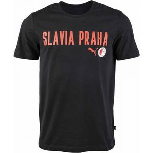 Puma Slavia Prague Graphic Tee DBLU Tricou de bărbați, negru, mărime imagine