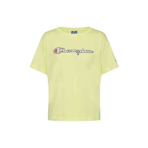 Champion Authentic Athletic Apparel Tricou 'Crewneck T-Shirt' galben imagine