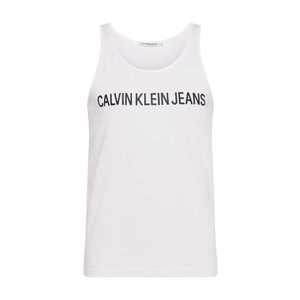 Calvin Klein Jeans Tricou 'INSTITUTIONAL' negru / alb imagine