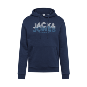 JACK & JONES Bluză de molton albastru / albastru închis / alb imagine