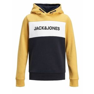 Jack & Jones Junior Bluză de molton negru / galben / alb imagine