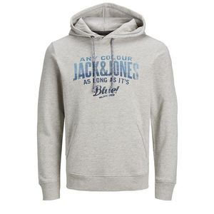 JACK & JONES Bluză de molton gri / albastru imagine