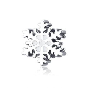 Talisman din argint Winter White Snowflake imagine