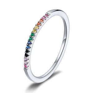 Inel din argint Crystal Rainbow imagine