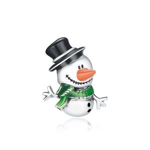 Talisman din argint Friendly Snowman imagine