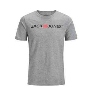 JACK & JONES Tricou gri amestecat / roșu pastel / negru imagine