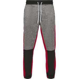 SOUTHPOLE Pantaloni 'Marled Track' gri amestecat / roșu / negru imagine