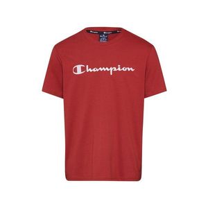 Champion Authentic Athletic Apparel Tricou 'CREWNECK' alb / roșu vin imagine
