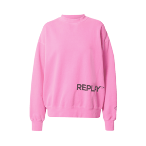 REPLAY Bluză de molton roz / negru imagine