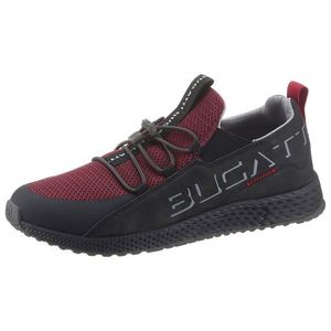 bugatti Sneaker low 'Java' negru / gri / roșu vin imagine