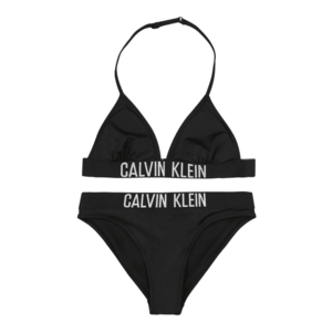 Calvin Klein Swimwear Costum de baie două piese negru / alb imagine