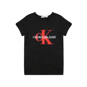 Calvin Klein Jeans Tricou negru amestecat / roșu deschis / roșu / alb imagine