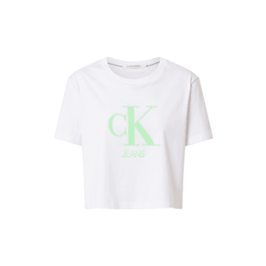 Calvin Klein Jeans Tricou alb / verde măr imagine