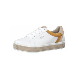 s.Oliver Sneaker low alb / miere / pudră imagine