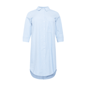 ONLY Carmakoma Rochie tip bluză 'Viggi' alb / albastru deschis imagine