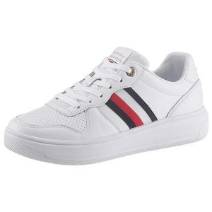 TOMMY HILFIGER Sneaker low alb / bleumarin / roși aprins imagine