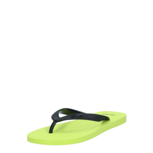 BOSS Casual Flip-flops verde neon / negru imagine
