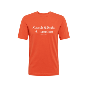 SCOTCH & SODA Tricou portocaliu închis / alb imagine