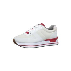 s.Oliver Sneaker low alb perlă / roșu ruginiu imagine