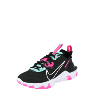Nike Sportswear Sneaker low 'React Vision' negru / verde mentă / roz neon imagine