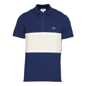 LACOSTE Tricou bleumarin / alb murdar / verde deschis imagine