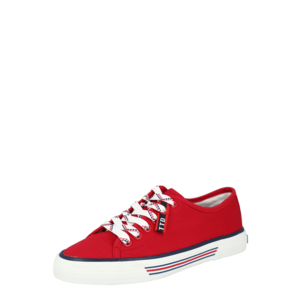 TOM TAILOR Sneaker low alb / bleumarin / roși aprins imagine