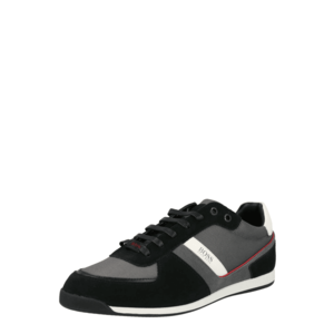 BOSS Casual Sneaker low 'Glaze' gri / gri metalic / alb / roșu imagine