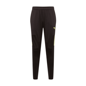 PUMA Pantaloni sport negru / galben neon imagine
