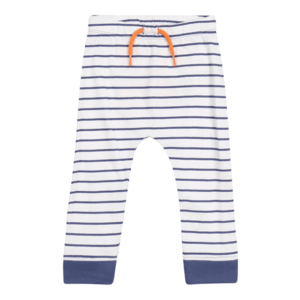 BLUE SEVEN Pantaloni alb / albastru fum / portocaliu imagine