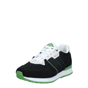REPLAY Sneaker low alb / negru / verde imagine