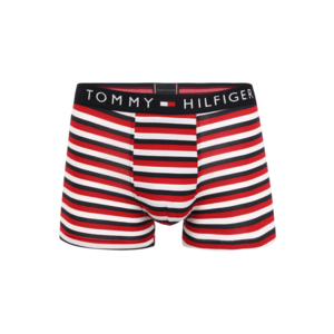 TOMMY HILFIGER Pantaloni negru / alb / roșu deschis imagine