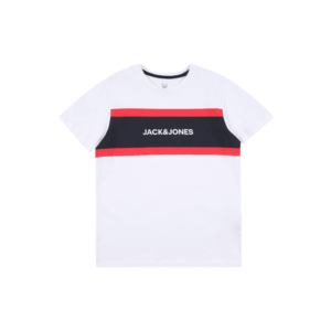 Jack & Jones Junior Tricou 'SHAKE' alb / negru / roșu deschis imagine