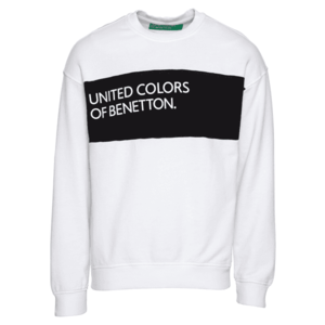 UNITED COLORS OF BENETTON Bluză de molton alb / negru imagine