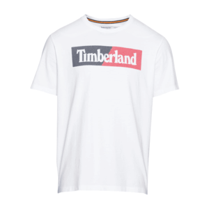 TIMBERLAND Tricou alb / roșu cireș / navy imagine