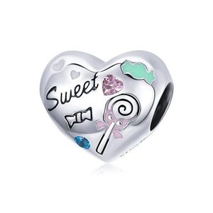 Talisman din argint Sweet Candy Heart imagine