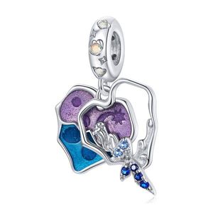 Talisman din argint Purple Mermaid imagine