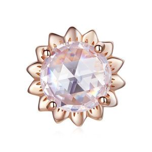 Talisman din argint Rose Gold Pink Crystal imagine