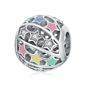 Talisman din argint Colorful Stars Ball imagine