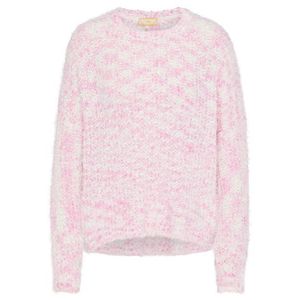 MYMO Pulover roz pastel / alb lână imagine