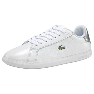 LACOSTE Sneaker low 'Graduate' alb / argintiu / verde imagine