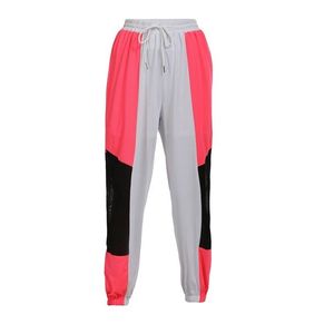 myMo ATHLSR Pantaloni sport negru / alb / roz neon imagine