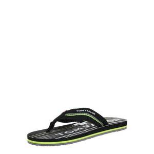 TOM TAILOR Flip-flops negru / verde limetă imagine
